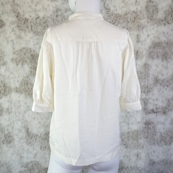NWT Ann Taylor Pretty Creamy Blouse Made In Philippines Women's Size XS - Picture 7 of 11